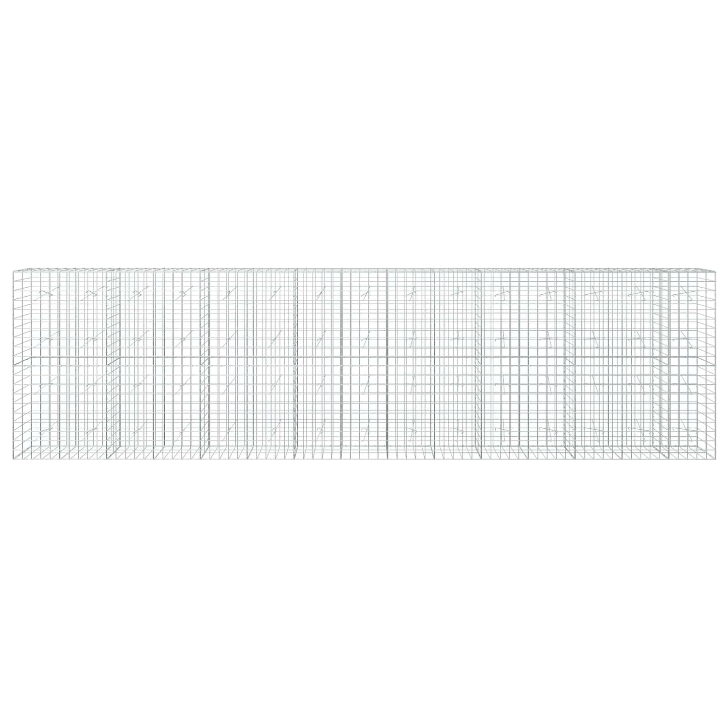 vidaXL Γκαμπιόν με σύρμα 3,5 mm και πλέγμα 10x10 cm 750x20x200 εκ
