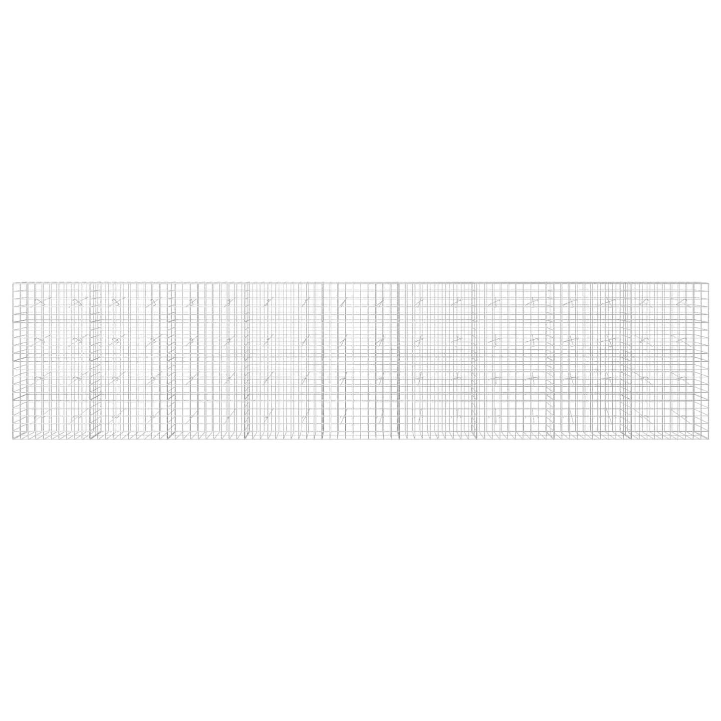vidaXL Γκαμπιόν με σύρμα 3,5 mm και πλέγμα 10x10 cm 900x20x200 εκ
