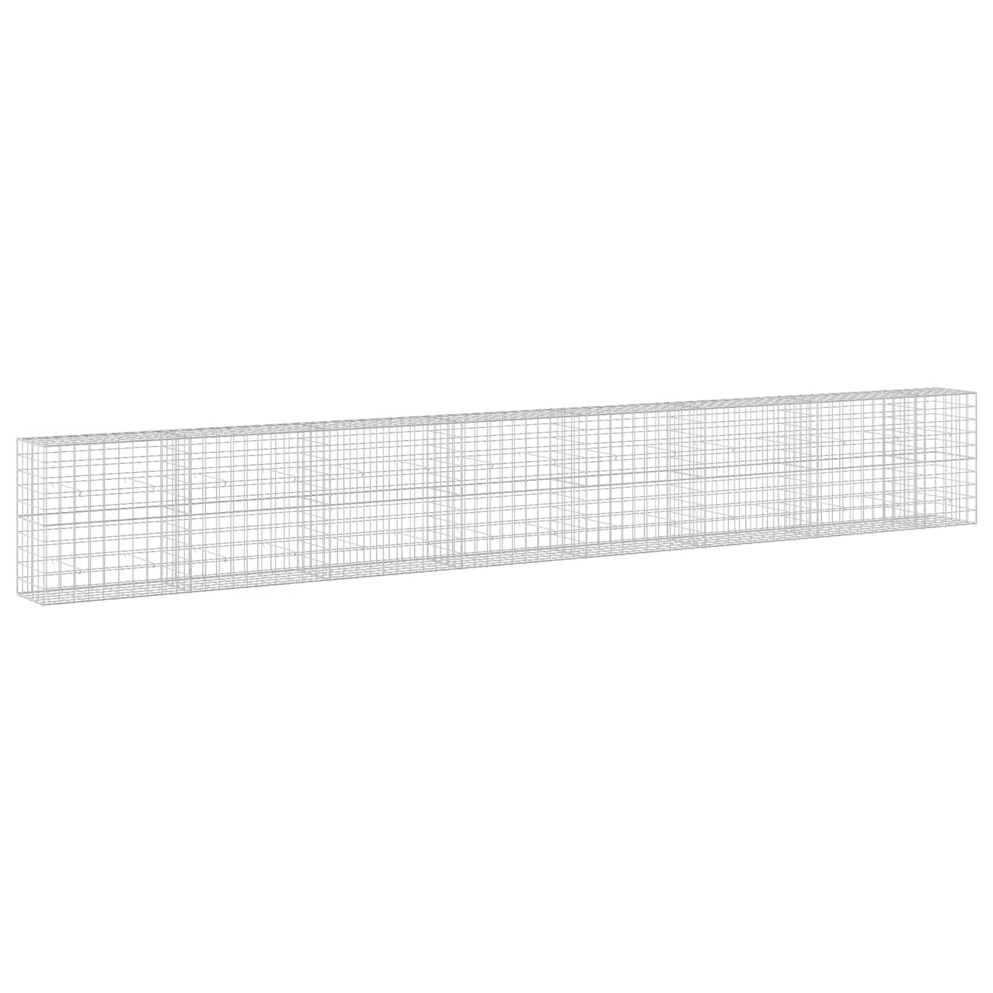 vidaXL Γκαμπιόν με σύρμα 3,5 mm και πλέγμα 10x10 cm 750x50x100 εκ