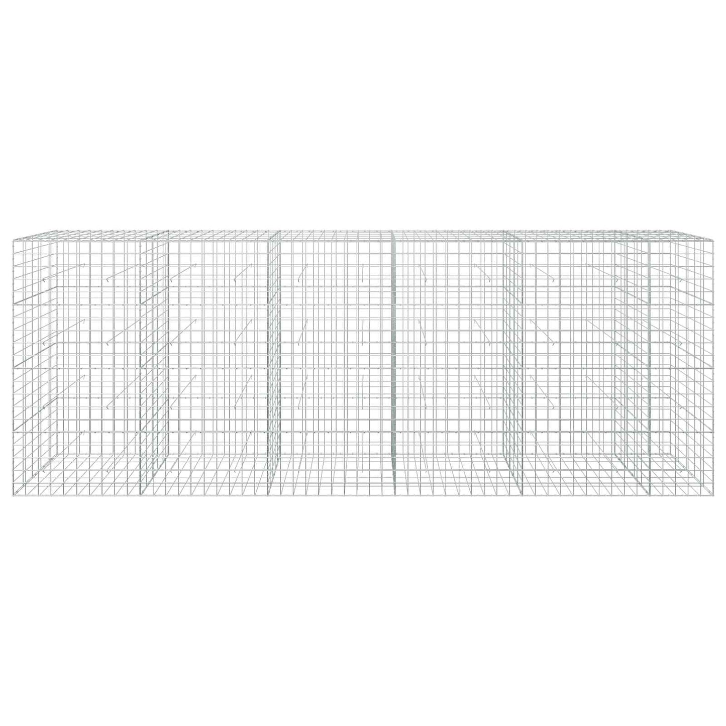 vidaXL Γκαμπιόν με σύρμα 3,5 mm και πλέγμα 10x10 cm 550x50x200 εκ.