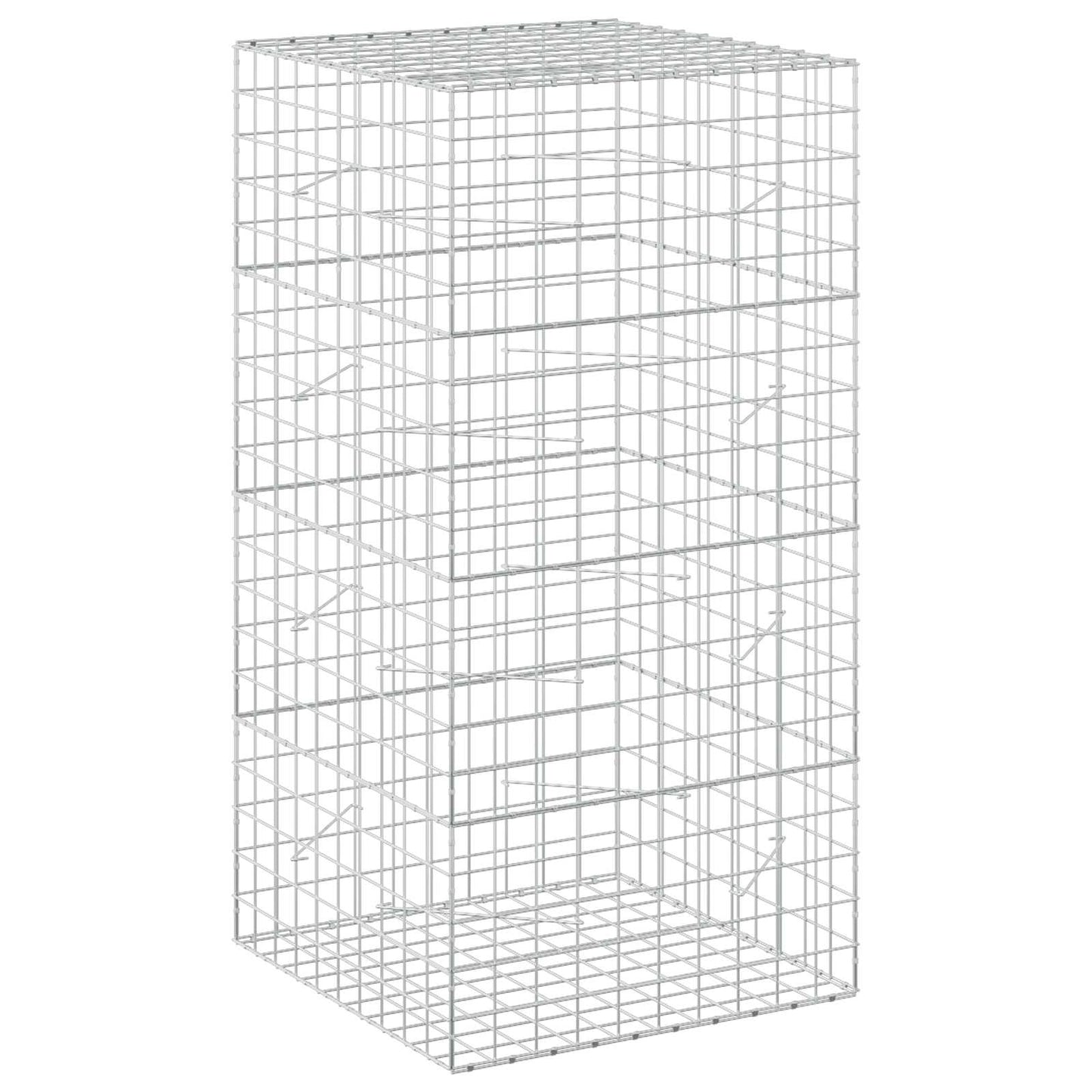vidaXL Γκαμπιόν με σύρμα 3,5 mm και πλέγμα 10x10 cm 100x100x200 εκ