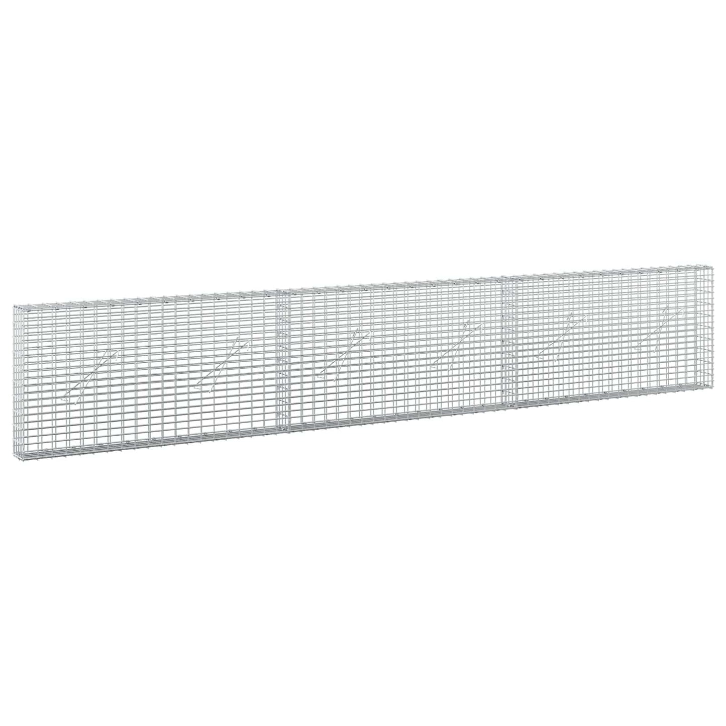 vidaXL Γκαμπιόν με σύρμα 5 mm και πλέγμα 5x2,5 cm 300x10x50 εκ