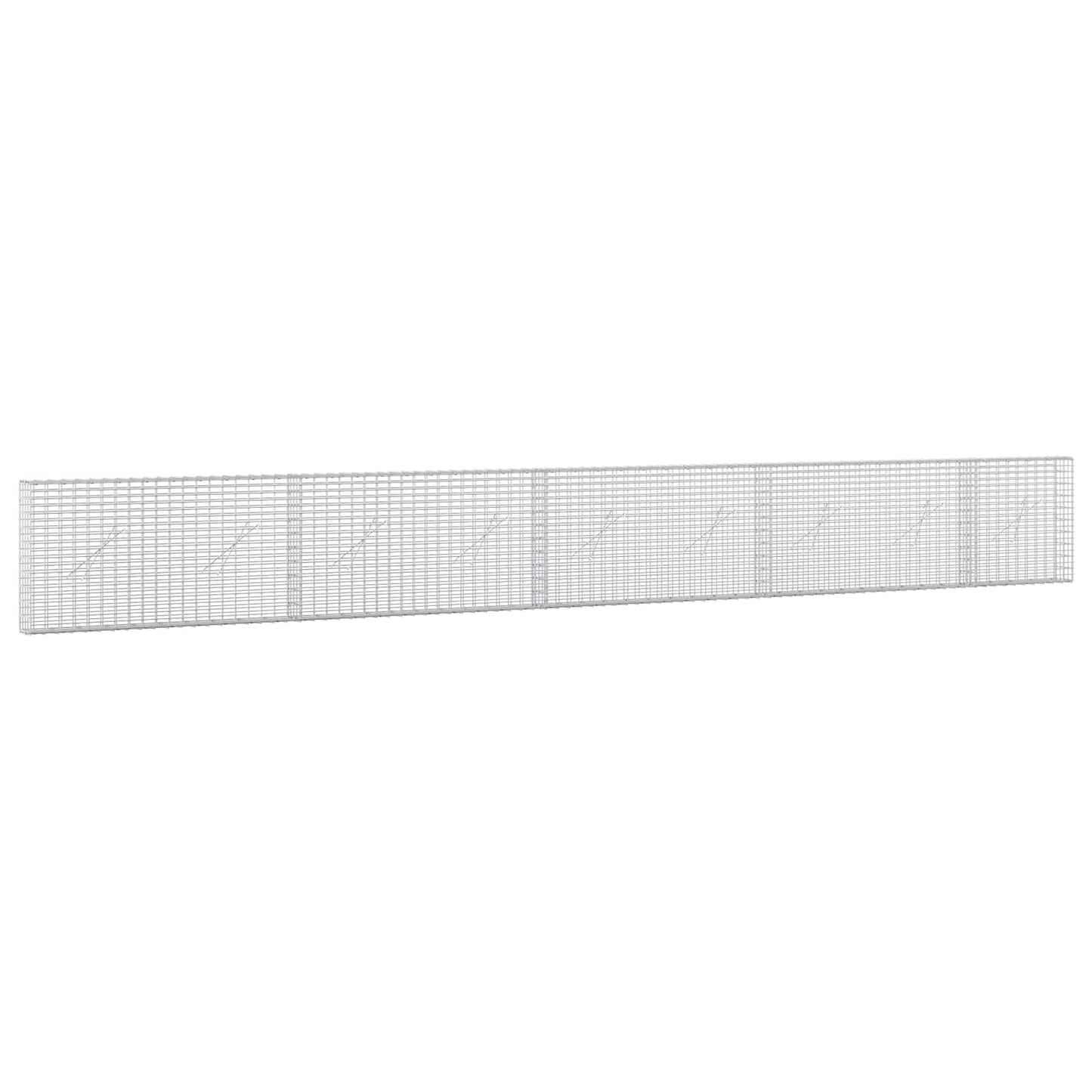 vidaXL Γκαμπιόν με σύρμα 5 mm και πλέγμα 5x2,5 cm 450x10x50 εκ
