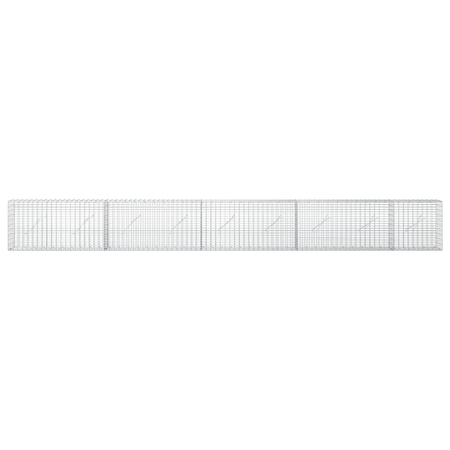 vidaXL Γκαμπιόν με σύρμα 5 mm και πλέγμα 5x2,5 cm 450x10x50 εκ