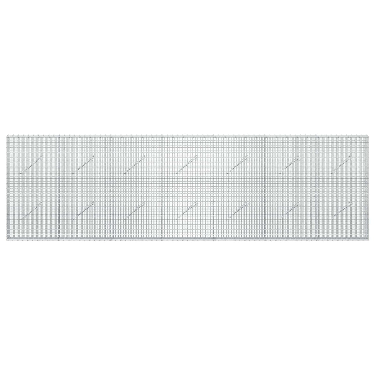 vidaXL Γκαμπιόν με σύρμα 5 mm και πλέγμα 5x2,5 cm 350x10x100 εκ