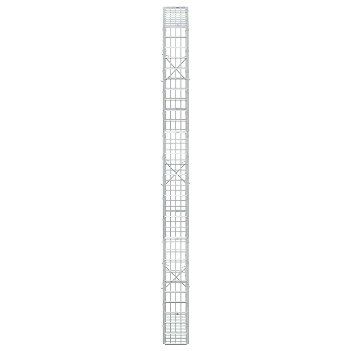 vidaXL Γκαμπιόν με σύρμα 5 mm και πλέγμα 5x2,5 cm 50x10x150 εκ.
