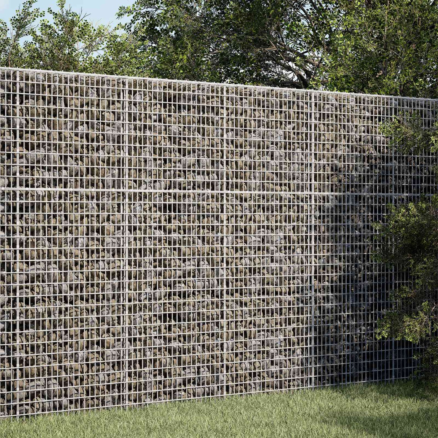vidaXL Γκαμπιόν με σύρμα 5 mm και πλέγμα 5x2,5 cm 100x10x150 εκ