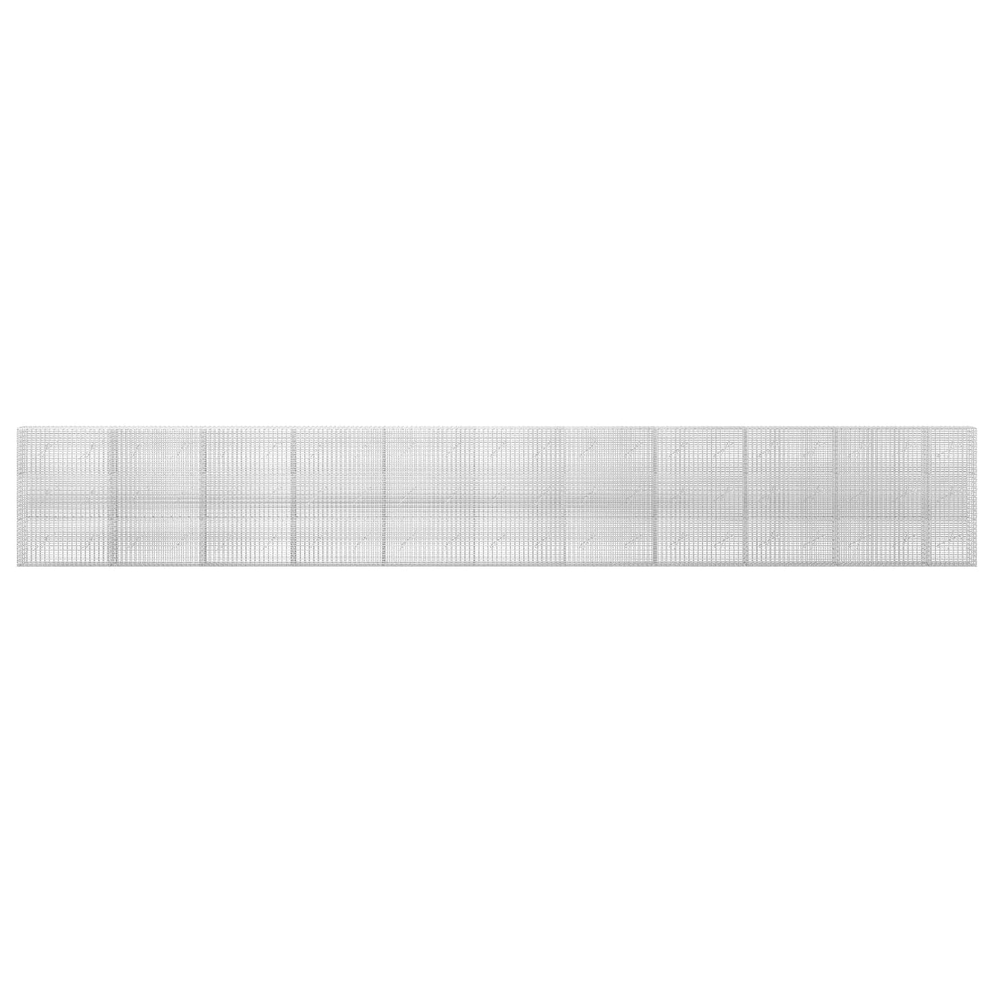 vidaXL Γκαμπιόν με σύρμα 5 mm και πλέγμα 5x2,5 cm 1050x10x150 εκ