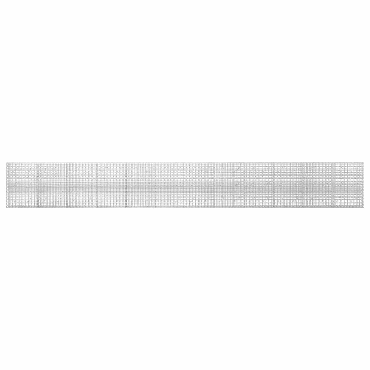 vidaXL Γκαμπιόν με σύρμα 5 mm και πλέγμα 5x2,5 cm 1200x10x150 εκ.