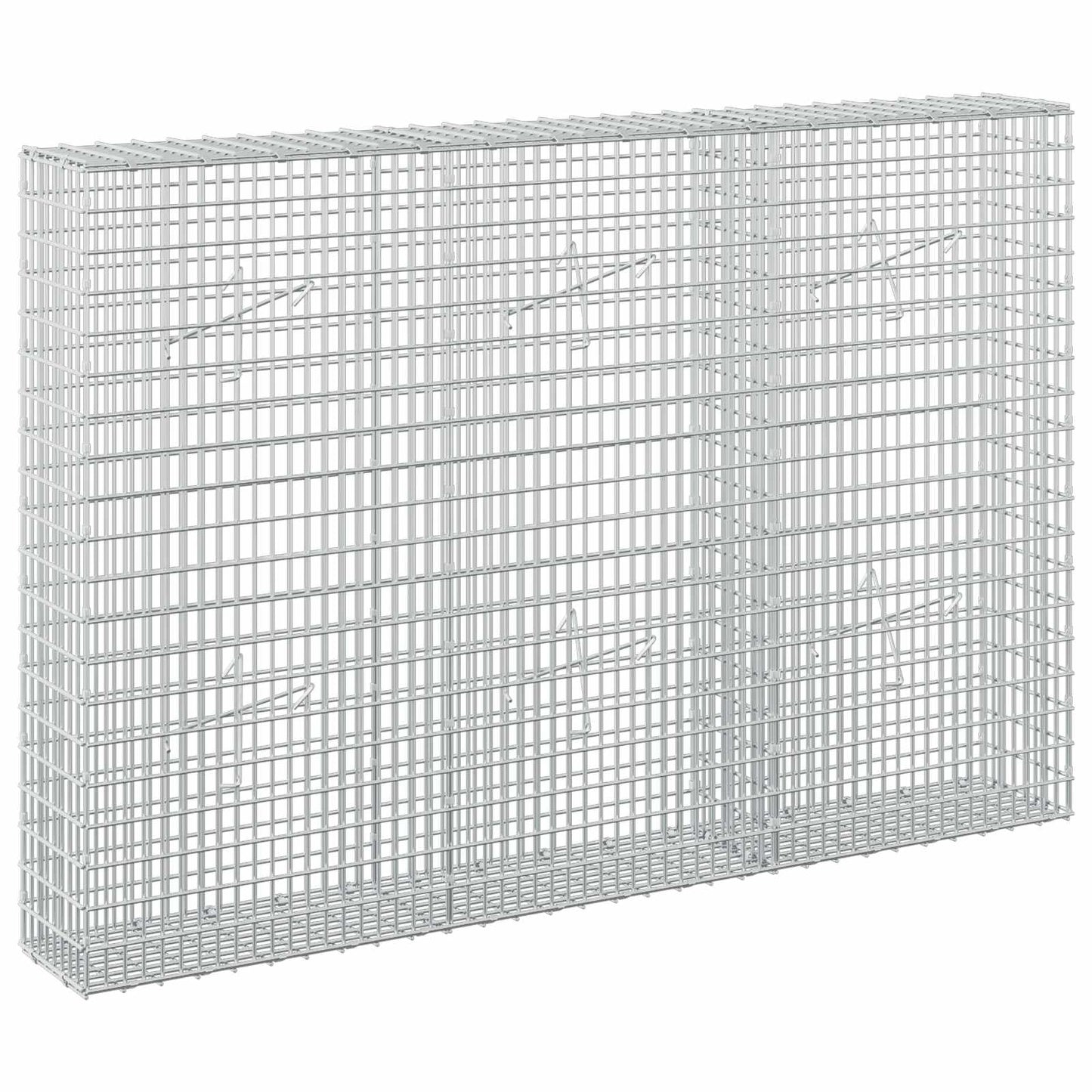 vidaXL Γκαμπιόν με σύρμα 5 mm και πλέγμα 5x2,5 cm 150x20x100 εκ