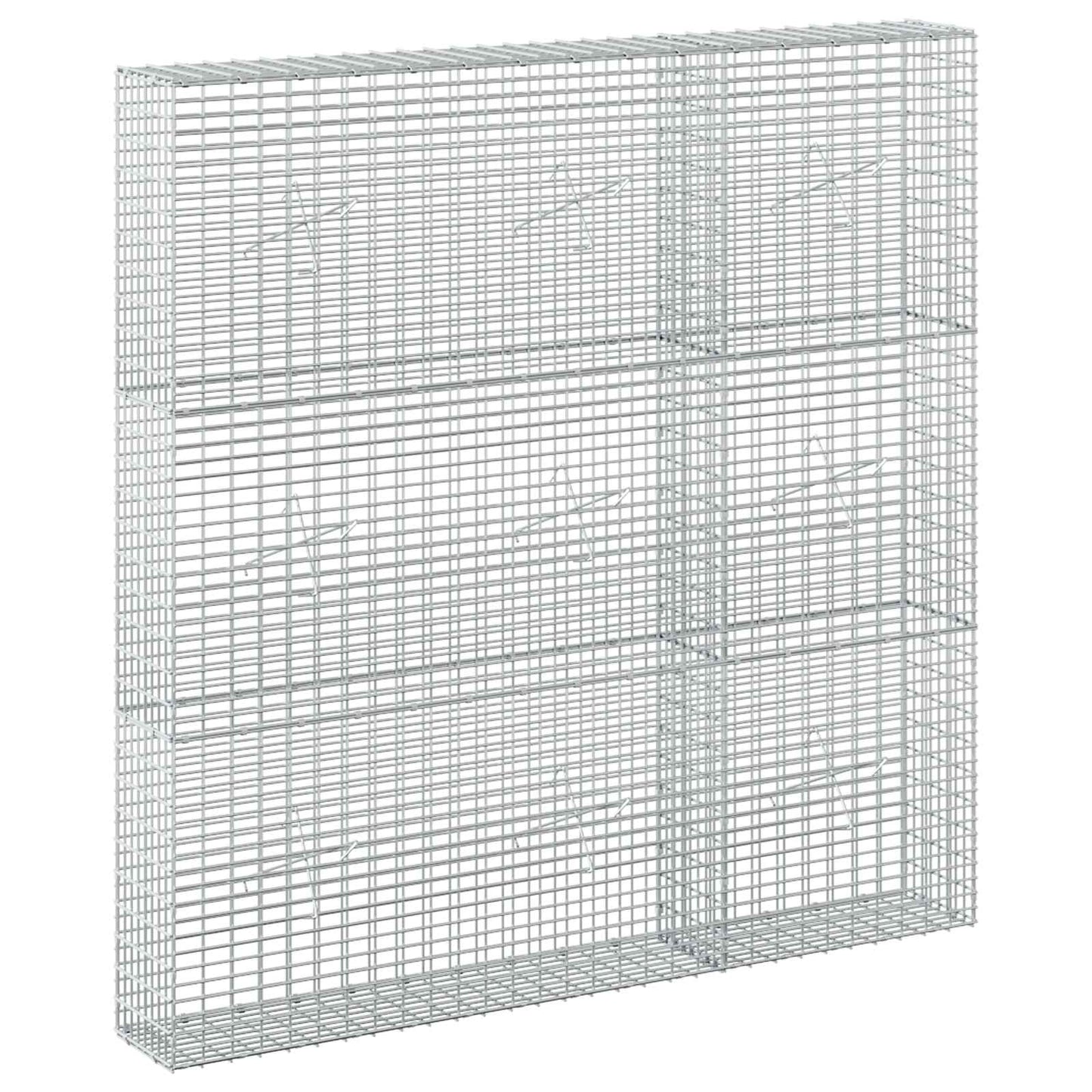 vidaXL Γκαμπιόν με σύρμα 5 mm και πλέγμα 5x2,5 cm 150x20x150 εκ