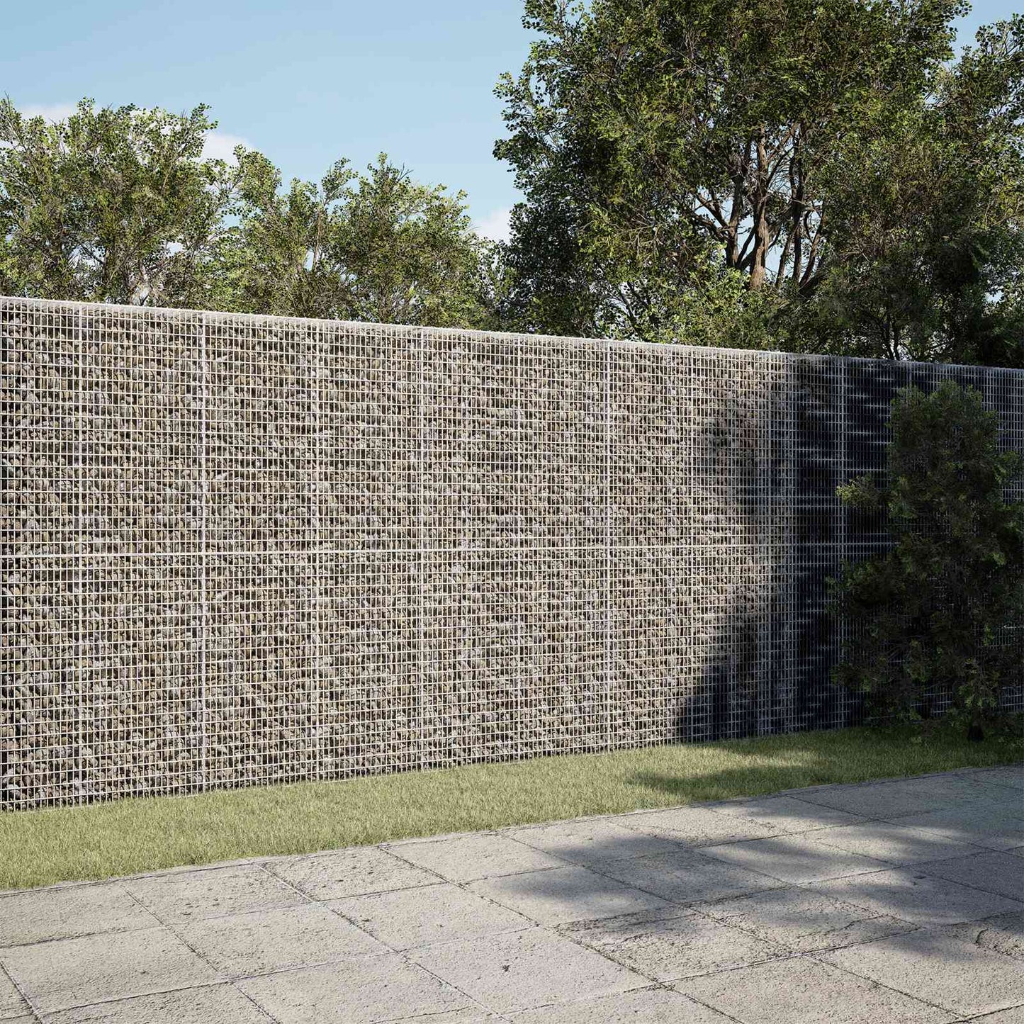 vidaXL Γκαμπιόν με σύρμα 5 mm και πλέγμα 5x2,5 cm 950x20x200 εκ