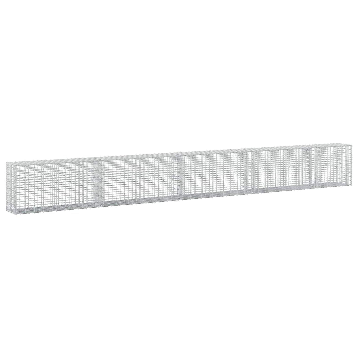 vidaXL Γκαμπιόν με σύρμα 5 mm και πλέγμα 5x2,5 cm 450x30x50 εκ