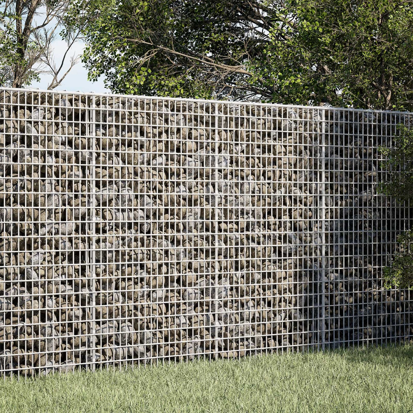 vidaXL Γκαμπιόν με σύρμα 5 mm και πλέγμα 5x2,5 cm 100x30x100 εκ