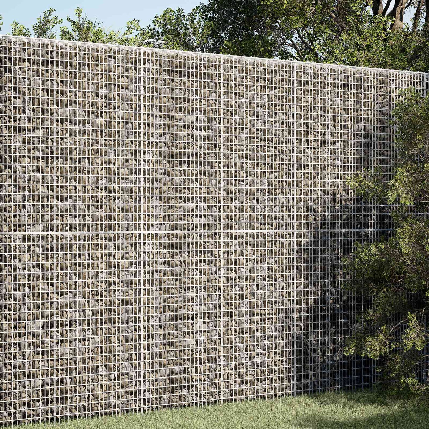 vidaXL Γκαμπιόν με σύρμα 5 mm και πλέγμα 5x2,5 cm 100x30x200 εκ.