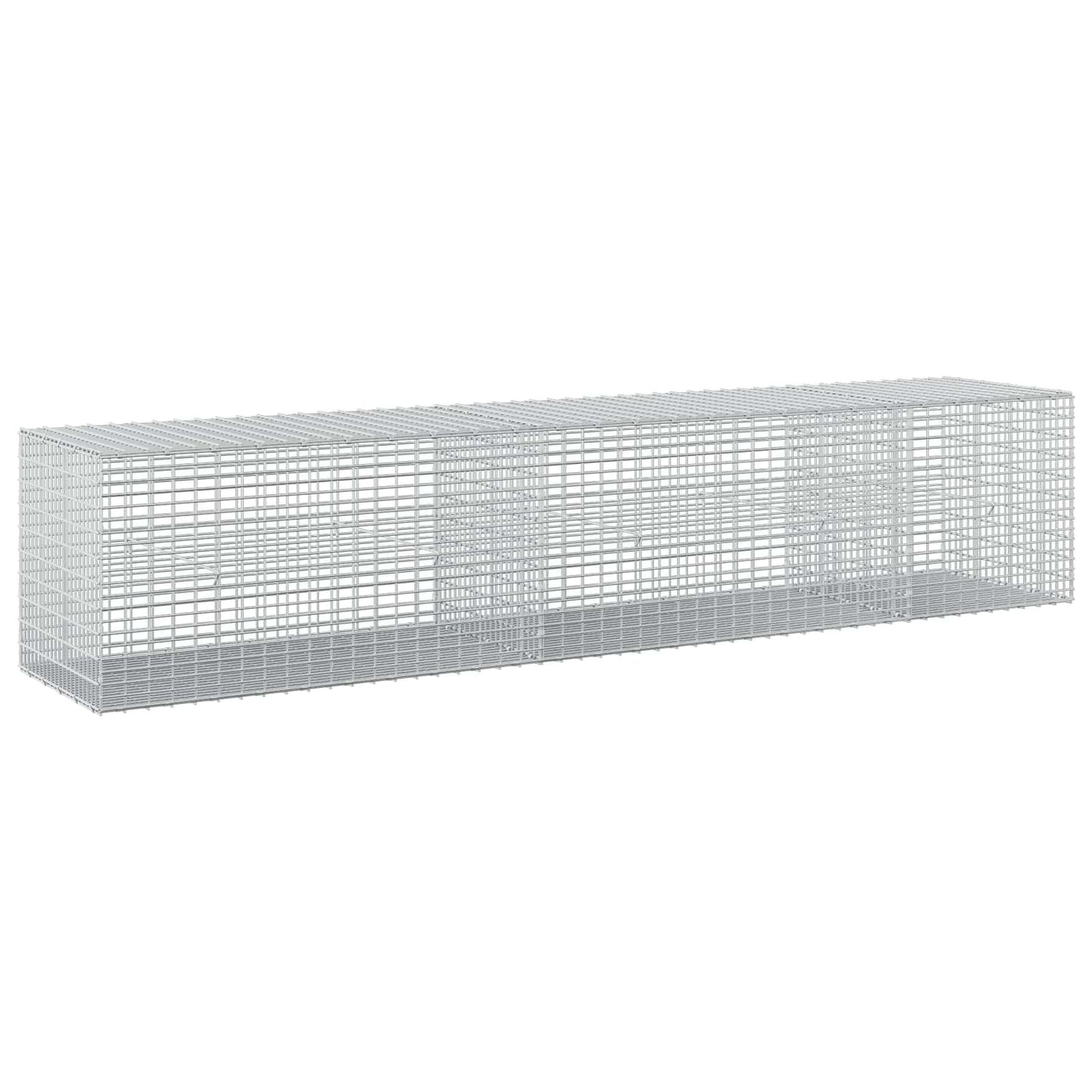 vidaXL Γκαμπιόν με σύρμα 5 mm και πλέγμα 5x2,5 cm 250x50x50 εκ