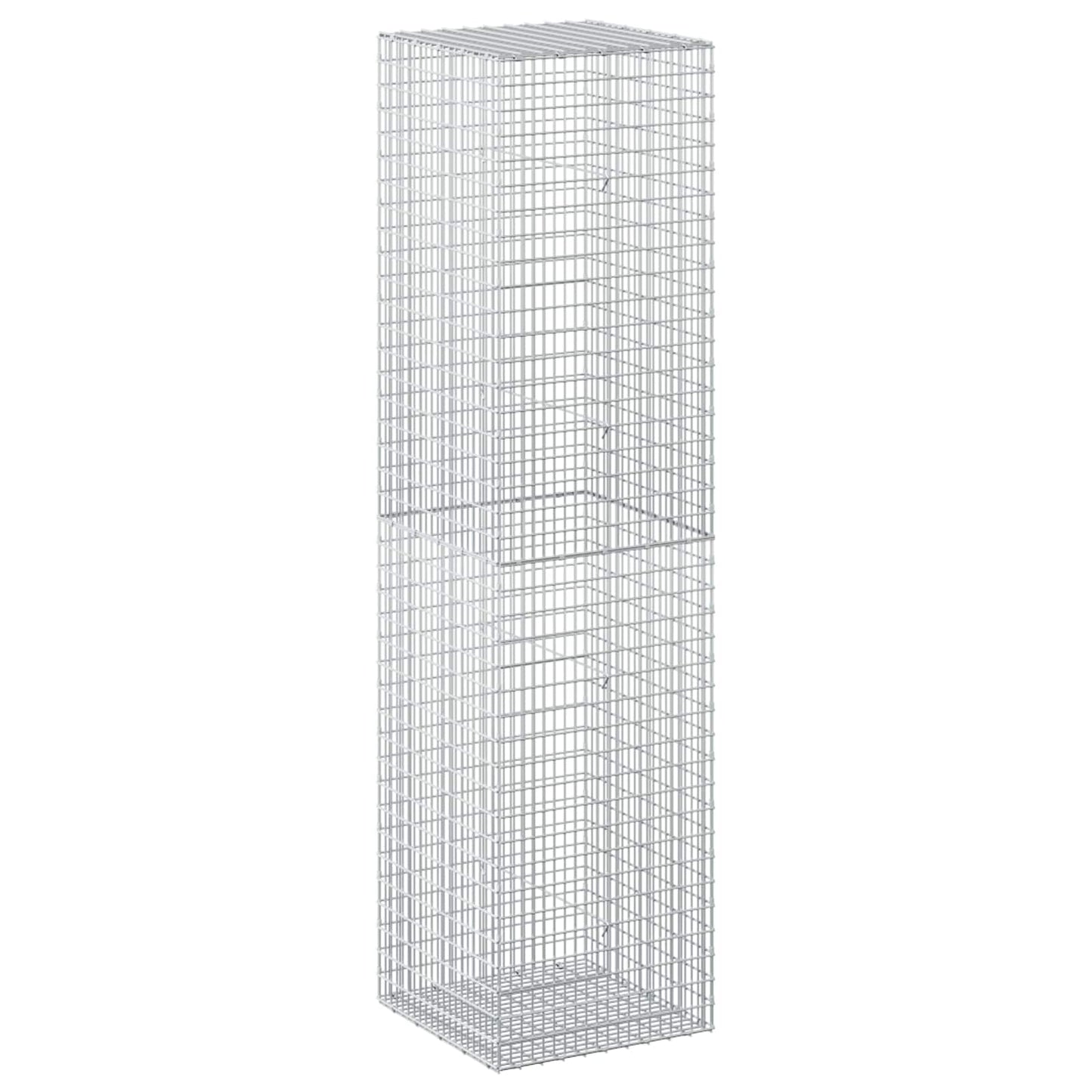 vidaXL Γκαμπιόν με σύρμα 5 mm και πλέγμα 5x2,5 cm 50x50x200 εκ