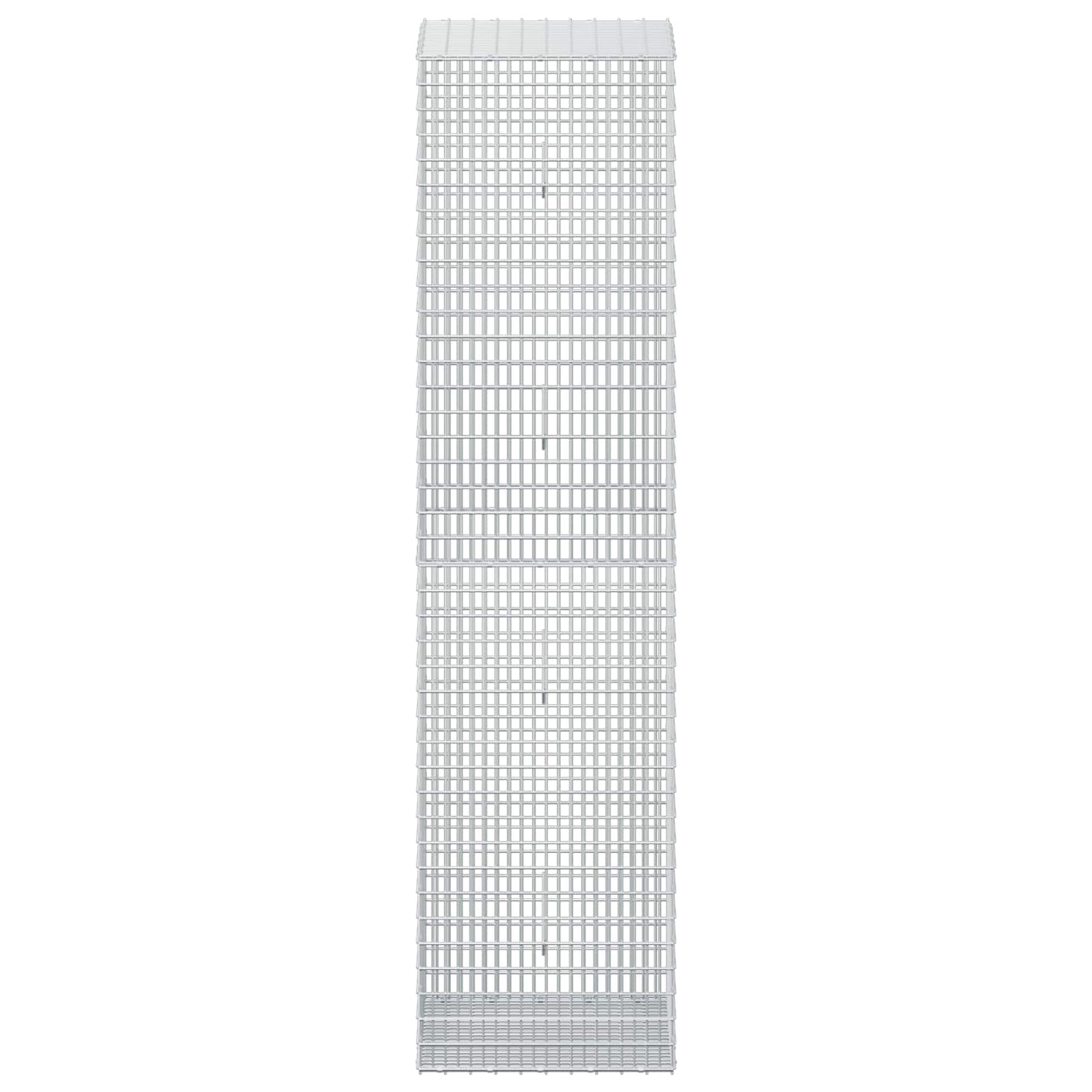 vidaXL Γκαμπιόν με σύρμα 5 mm και πλέγμα 5x2,5 cm 50x50x200 εκ