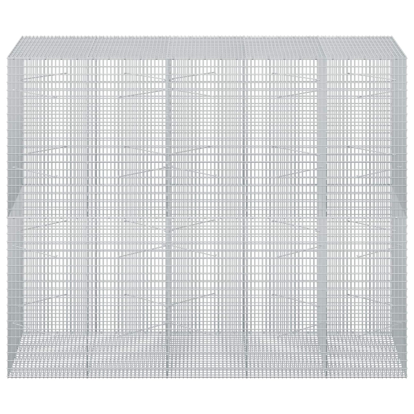 vidaXL Γκαμπιόν με σύρμα 5 mm και πλέγμα 5x2,5 cm 250x100x200 εκ.
