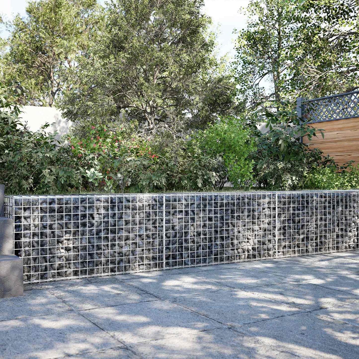 vidaXL Γκαμπιόν με σύρμα 5 mm και πλέγμα 5x5 cm 250x10x50 εκ