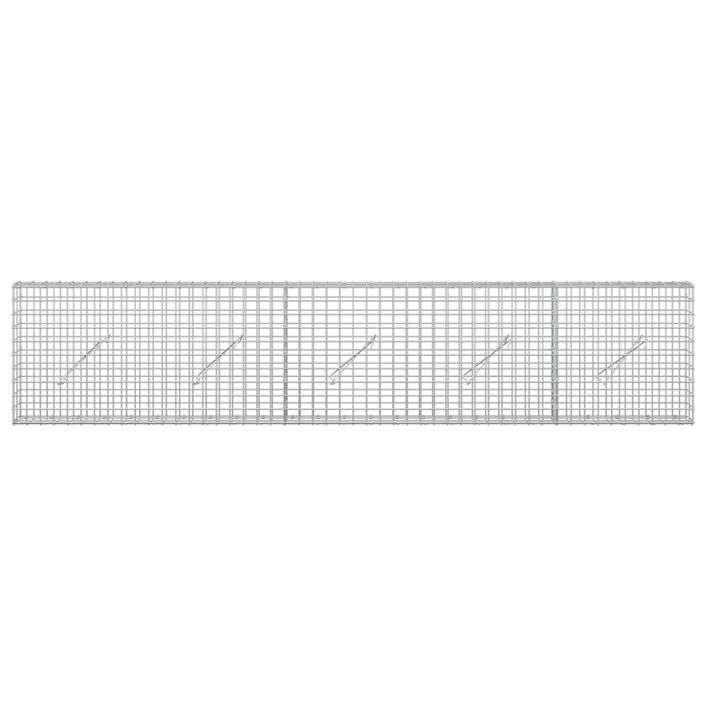 vidaXL Γκαμπιόν με σύρμα 5 mm και πλέγμα 5x5 cm 250x10x50 εκ