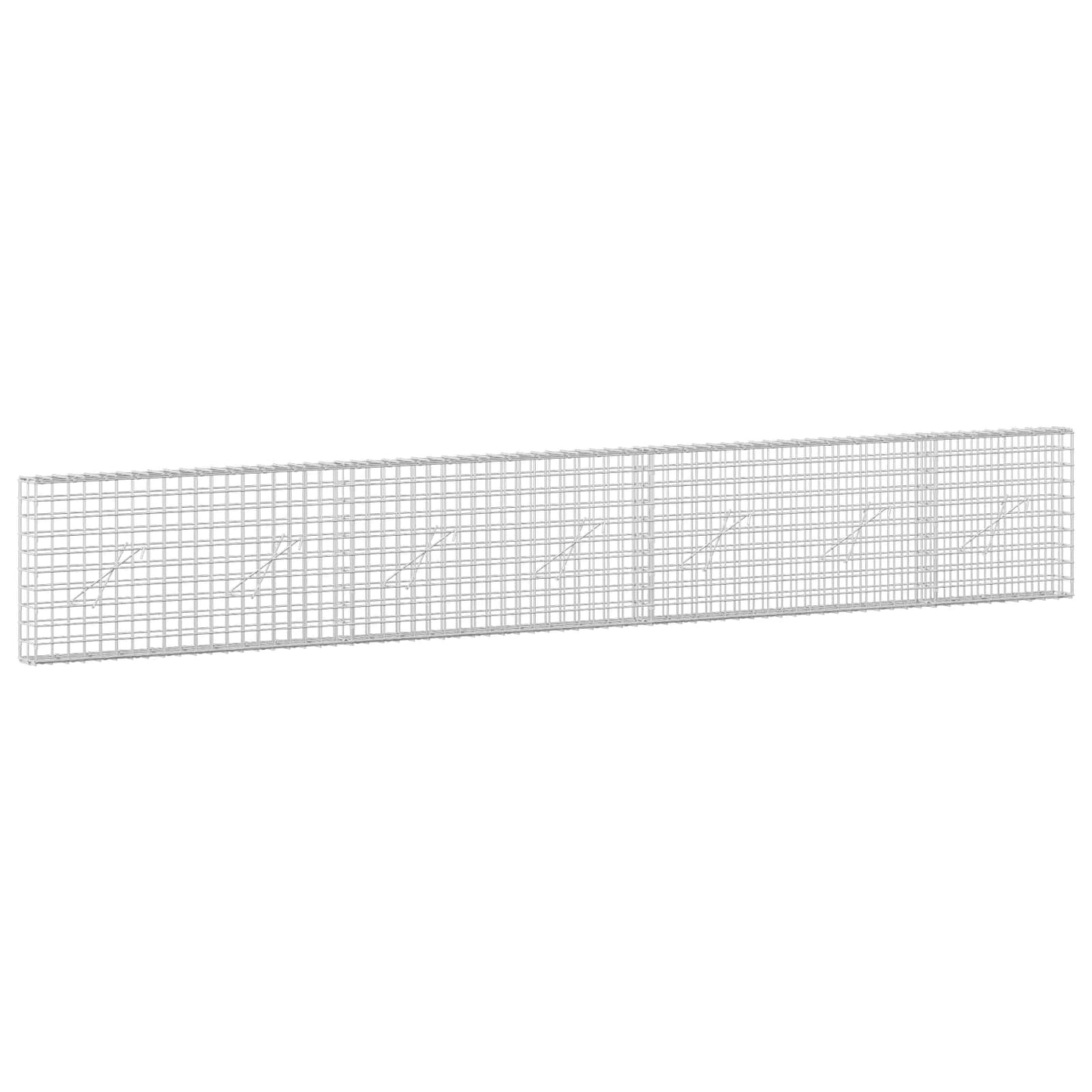 vidaXL Γκαμπιόν με σύρμα 5 mm και πλέγμα 5x5 cm 350x10x50 εκ