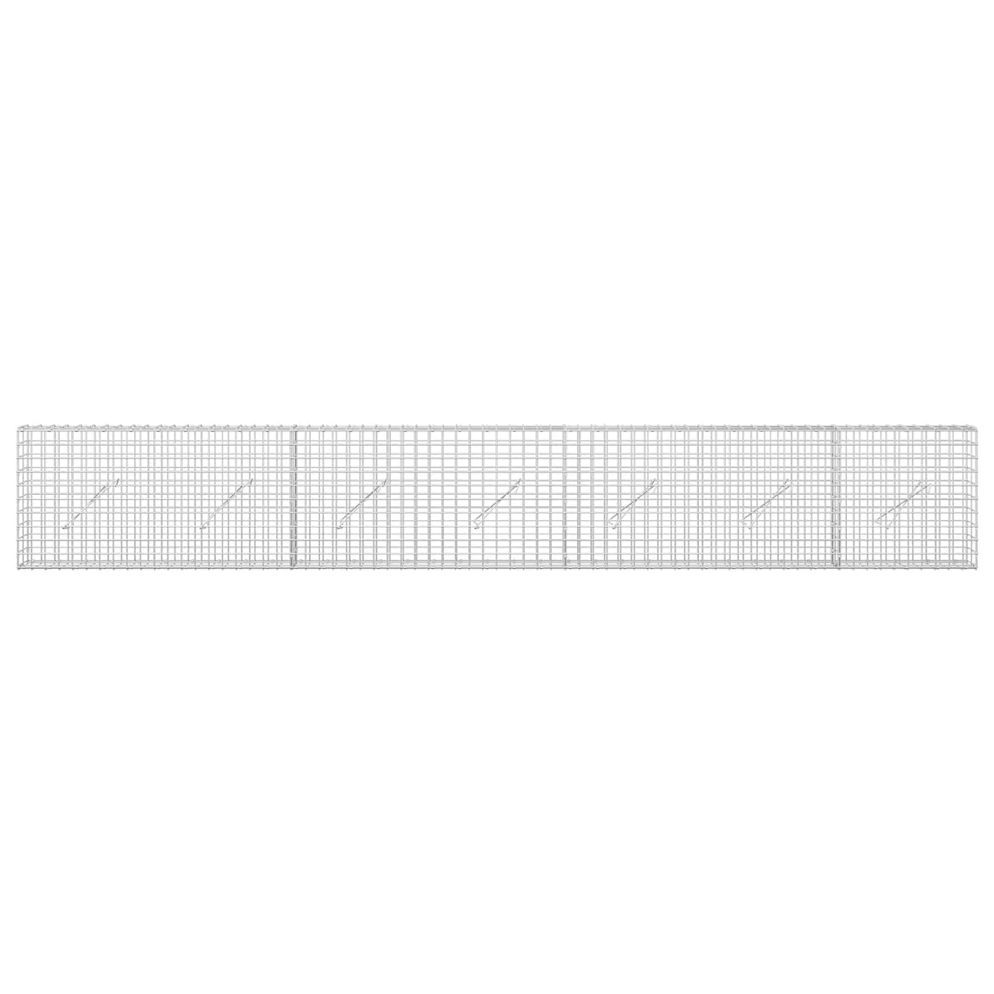 vidaXL Γκαμπιόν με σύρμα 5 mm και πλέγμα 5x5 cm 350x10x50 εκ