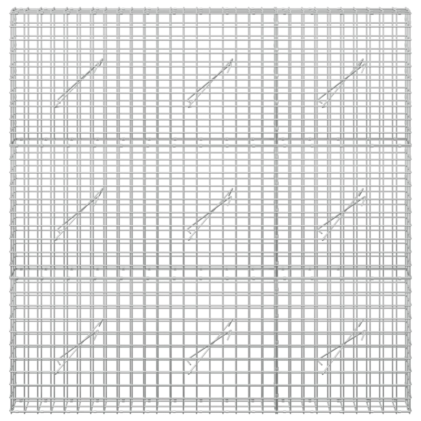 vidaXL Γκαμπιόν με σύρμα 5 mm και πλέγμα 5x5 cm 150x10x150 εκ