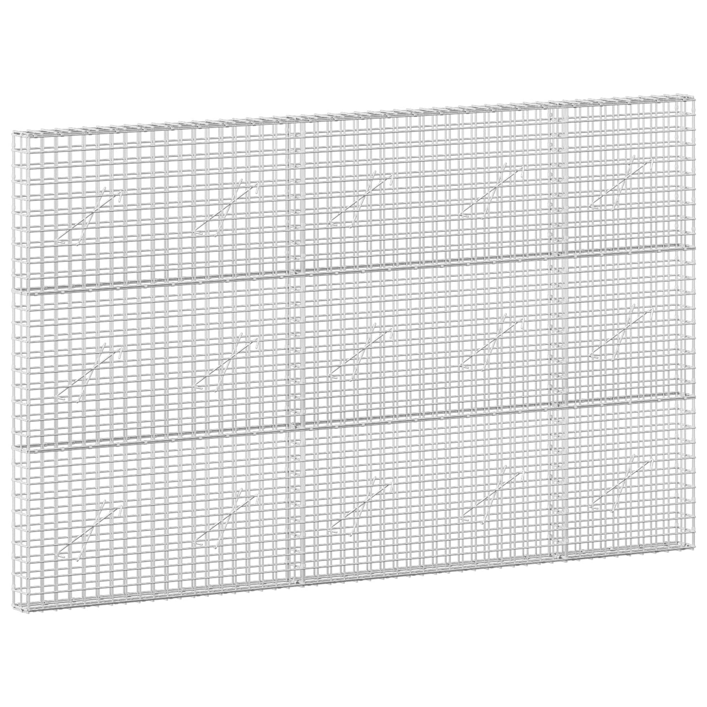 vidaXL Γκαμπιόν με σύρμα 5 mm και πλέγμα 5x5 cm 250x10x150 εκ