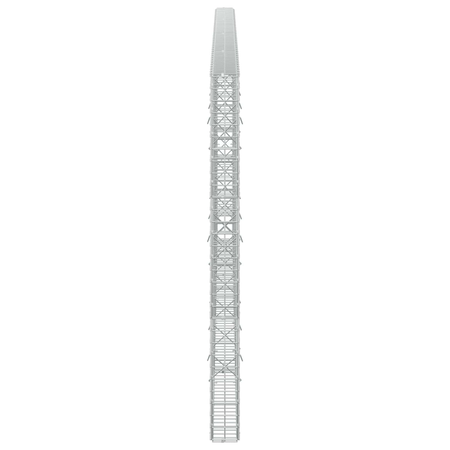 vidaXL Γκαμπιόν με σύρμα 5 mm και πλέγμα 5x5 cm 400x10x150 εκ