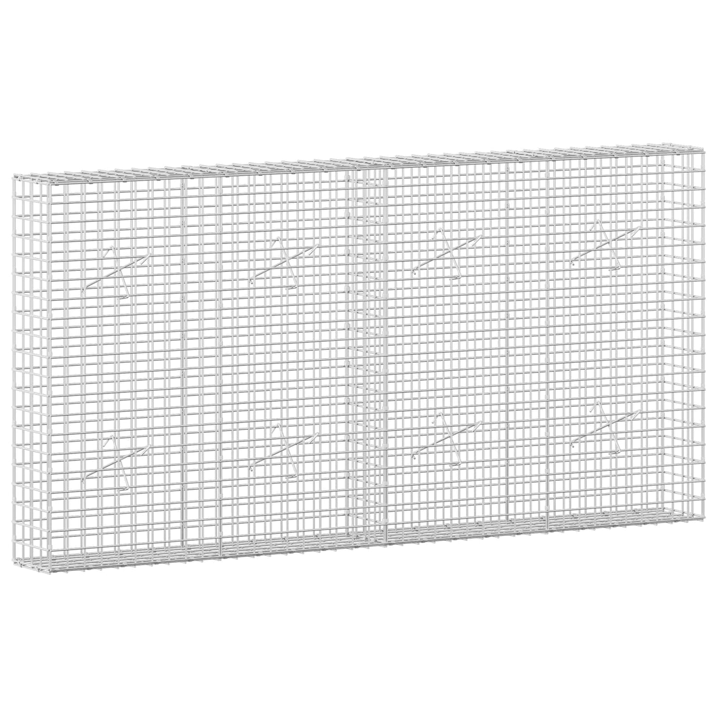 vidaXL Γκαμπιόν με σύρμα 5 mm και πλέγμα 5x5 cm 200x20x100 εκ