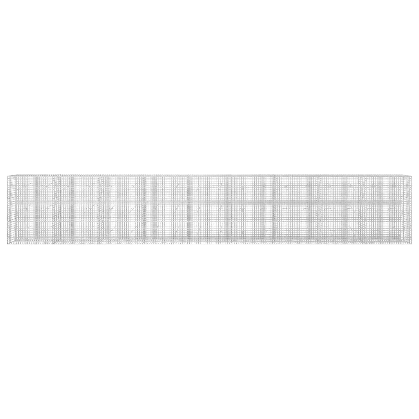 vidaXL Γκαμπιόν με σύρμα 5 mm και πλέγμα 5x5 cm 900x20x150 εκ.