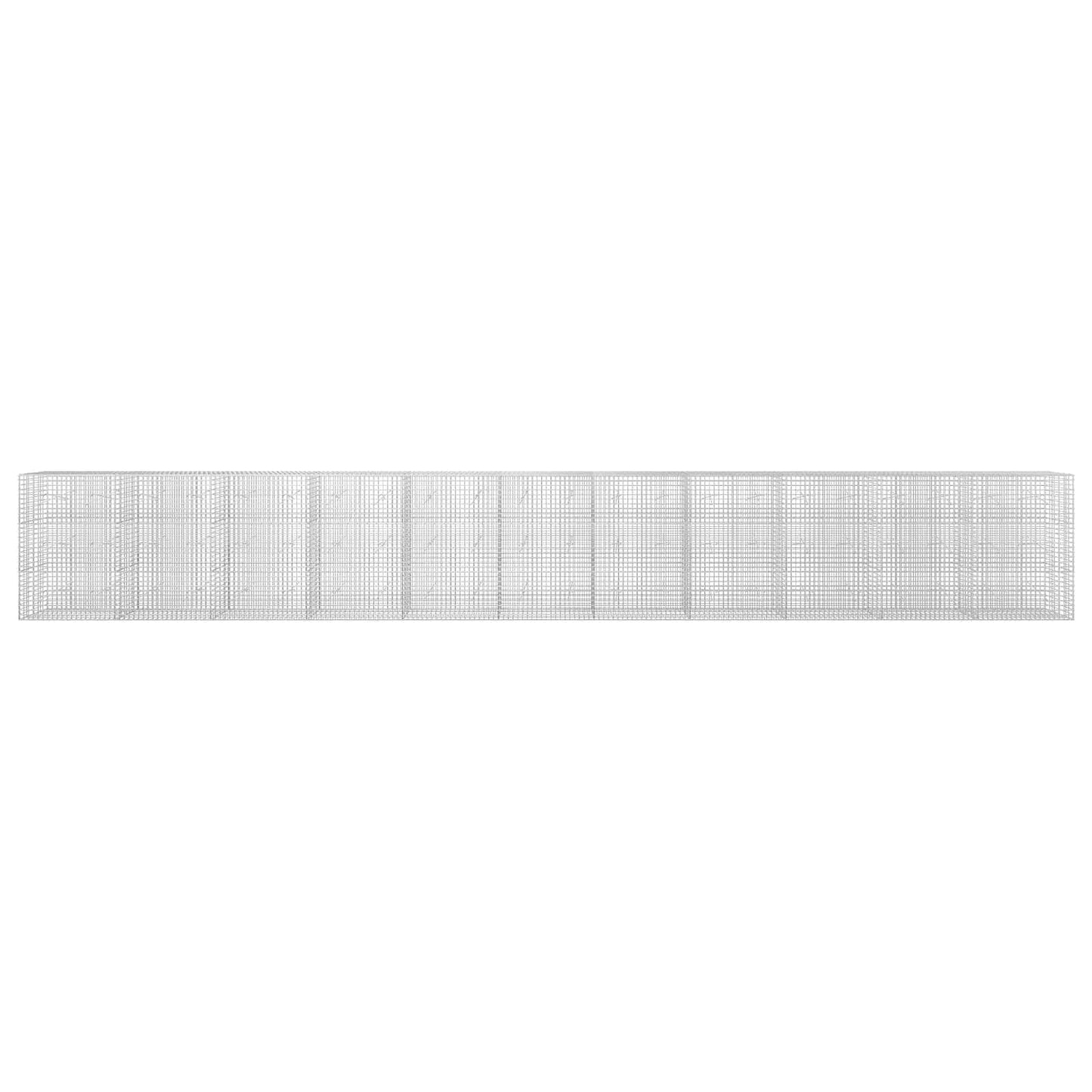 vidaXL Γκαμπιόν με σύρμα 5 mm και πλέγμα 5x5 cm 1100x20x150 εκ