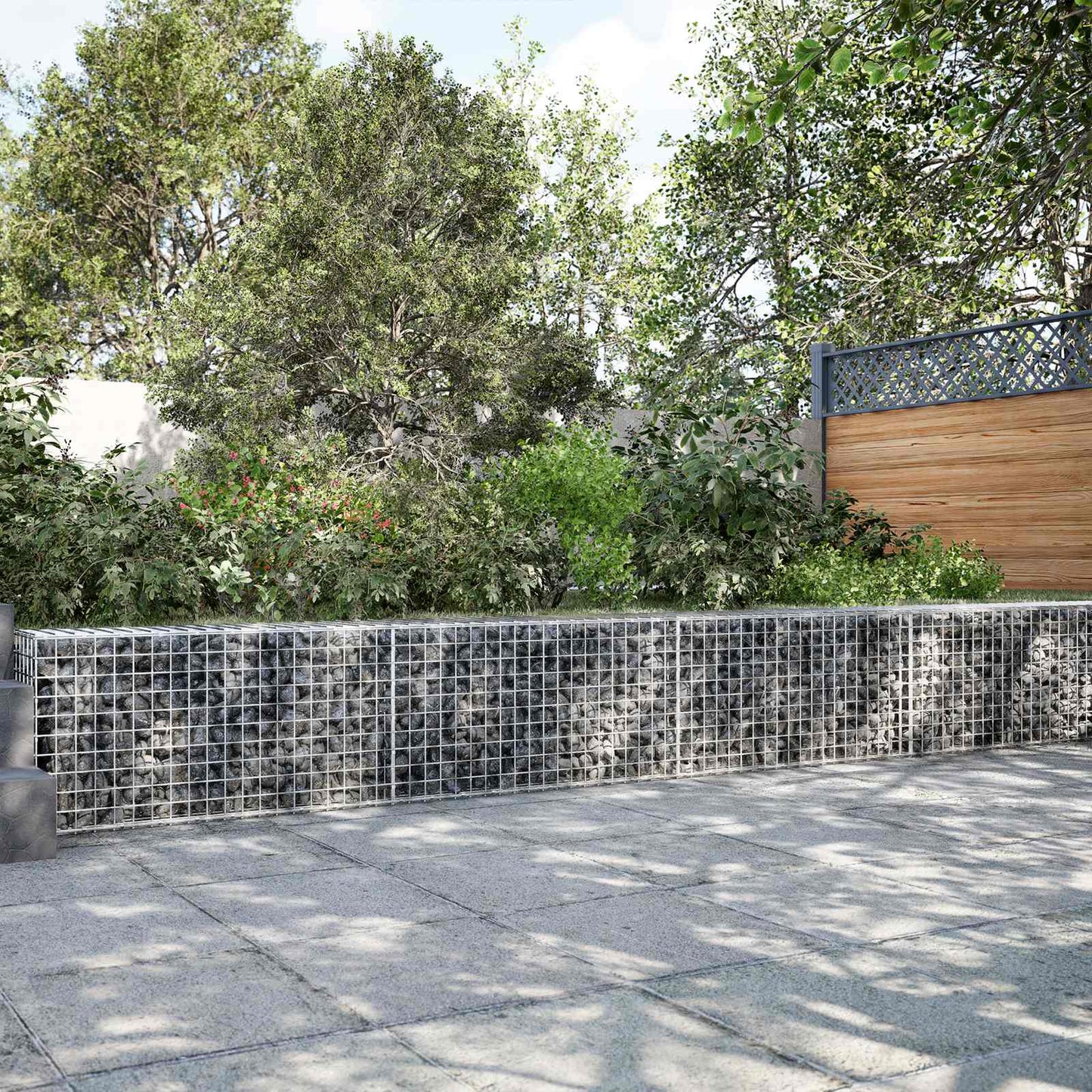 vidaXL Γκαμπιόν με σύρμα 5 mm και πλέγμα 5x5 cm 600x30x50 εκ