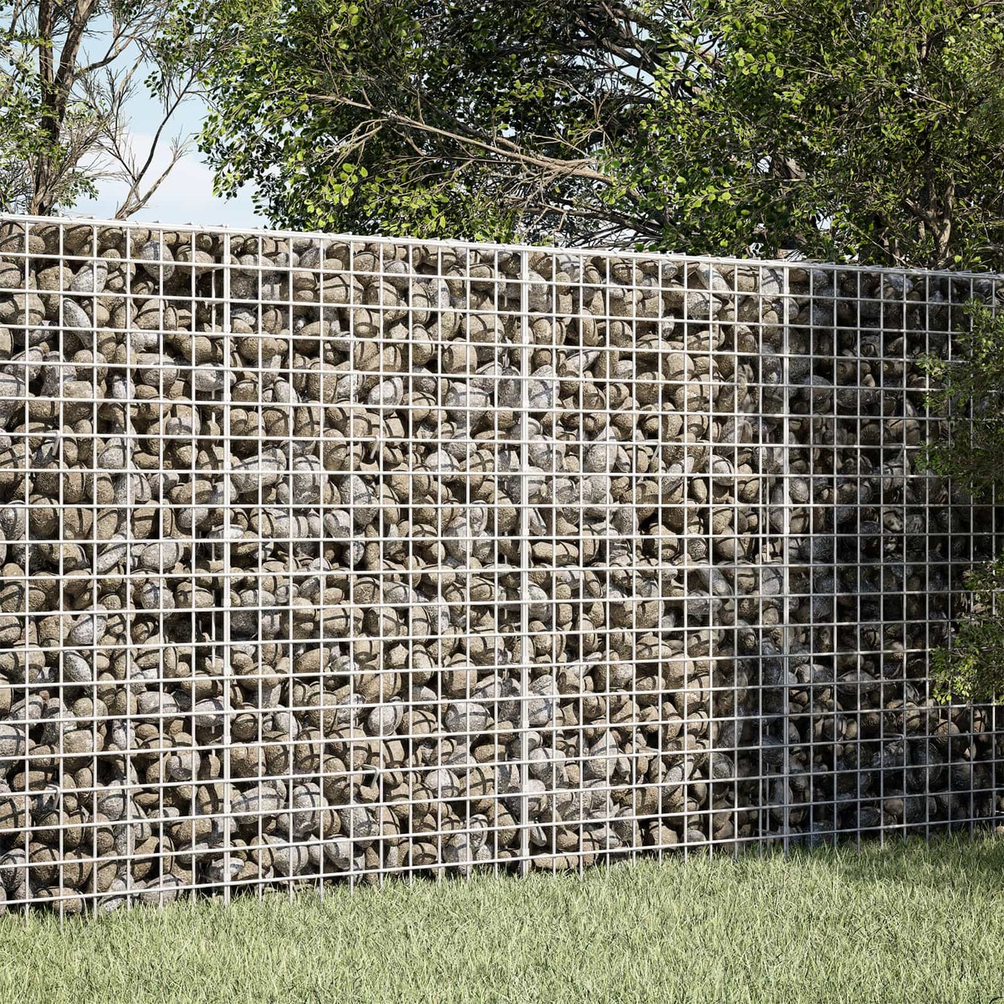 vidaXL Γκαμπιόν με σύρμα 5 mm και πλέγμα 5x5 cm 100x30x100 εκ