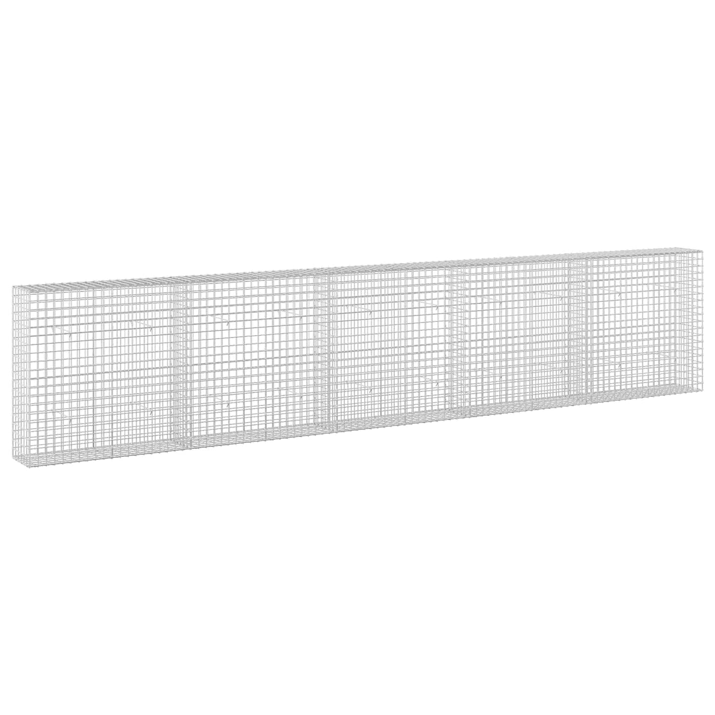 vidaXL Γκαμπιόν με σύρμα 5 mm και πλέγμα 5x5 cm 500x30x100 εκ