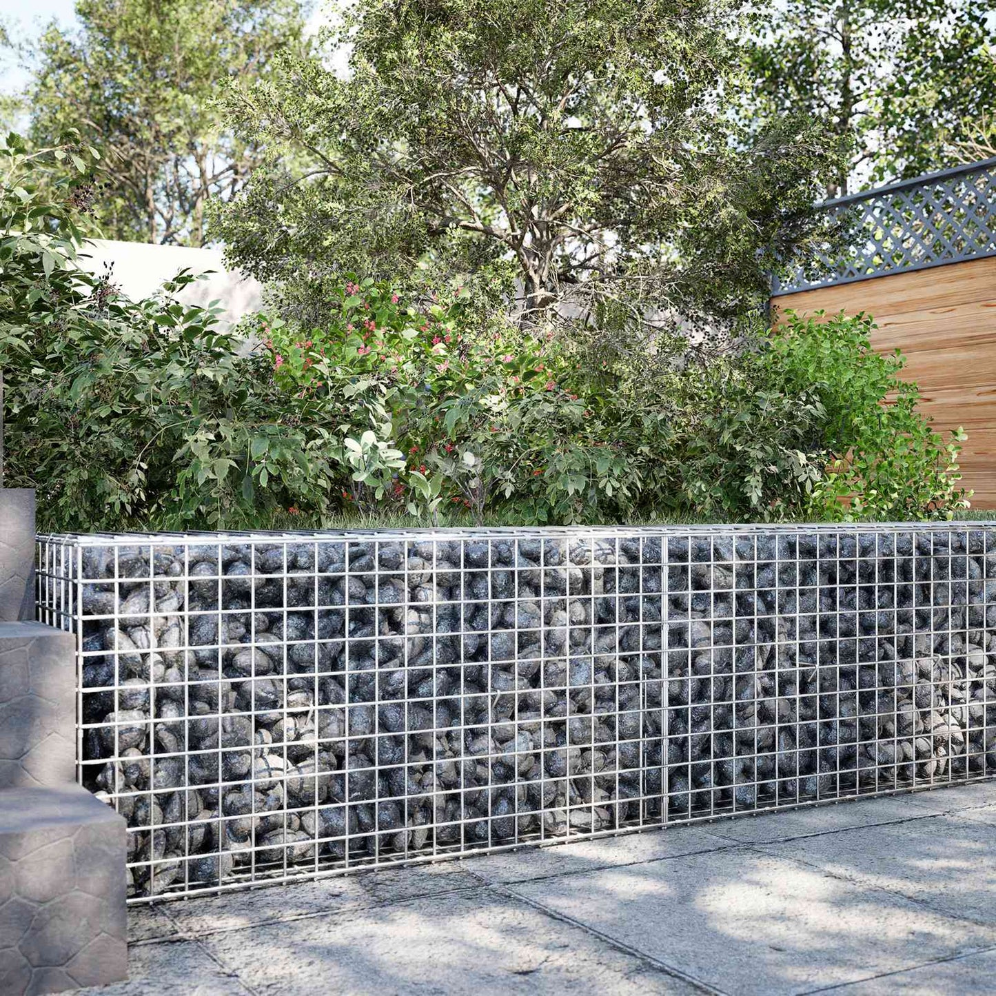 vidaXL Γκαμπιόν με σύρμα 5 mm και πλέγμα 5x5 cm 50x50x50 εκ.