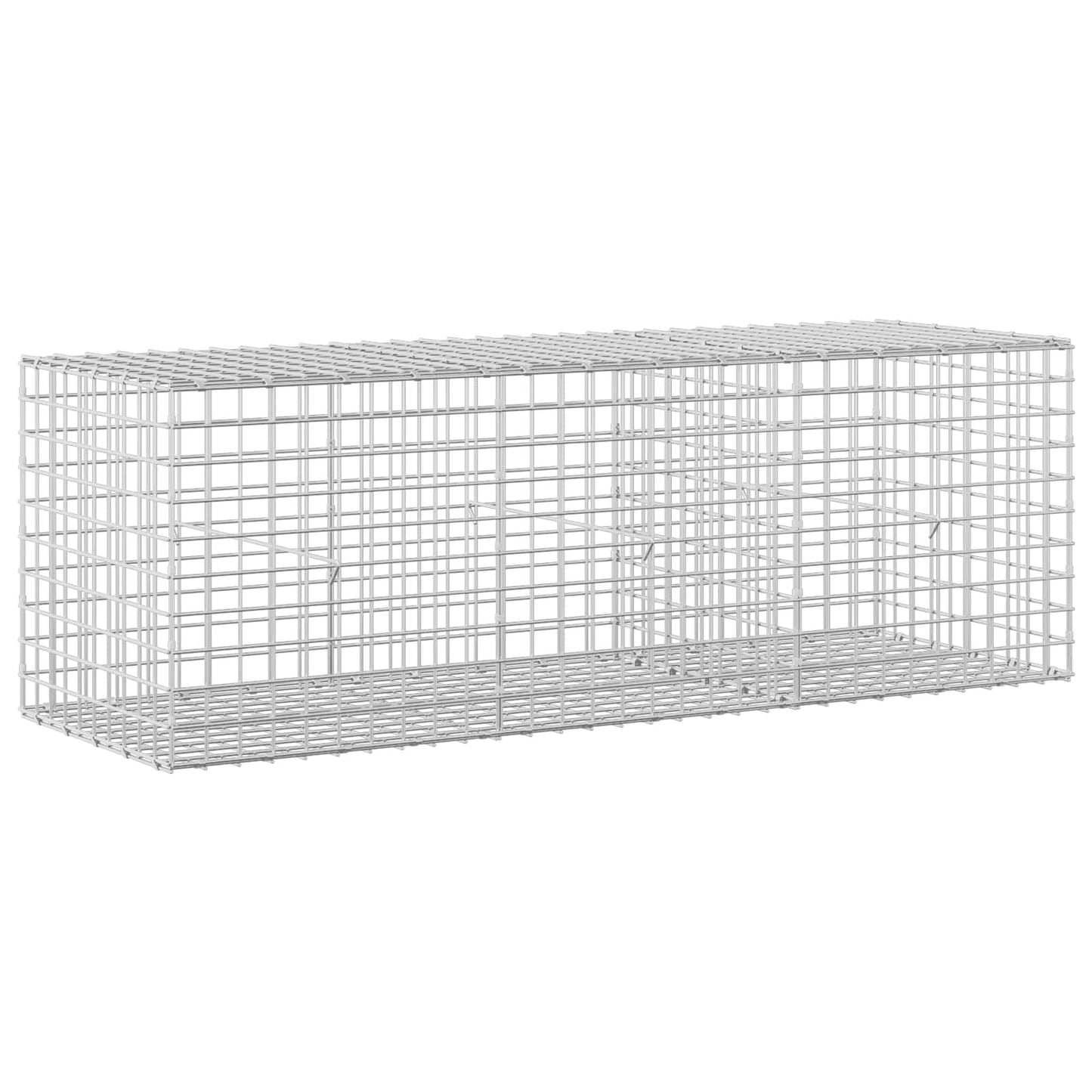 vidaXL Γκαμπιόν με σύρμα 5 mm και πλέγμα 5x5 cm 150x50x50 εκ.