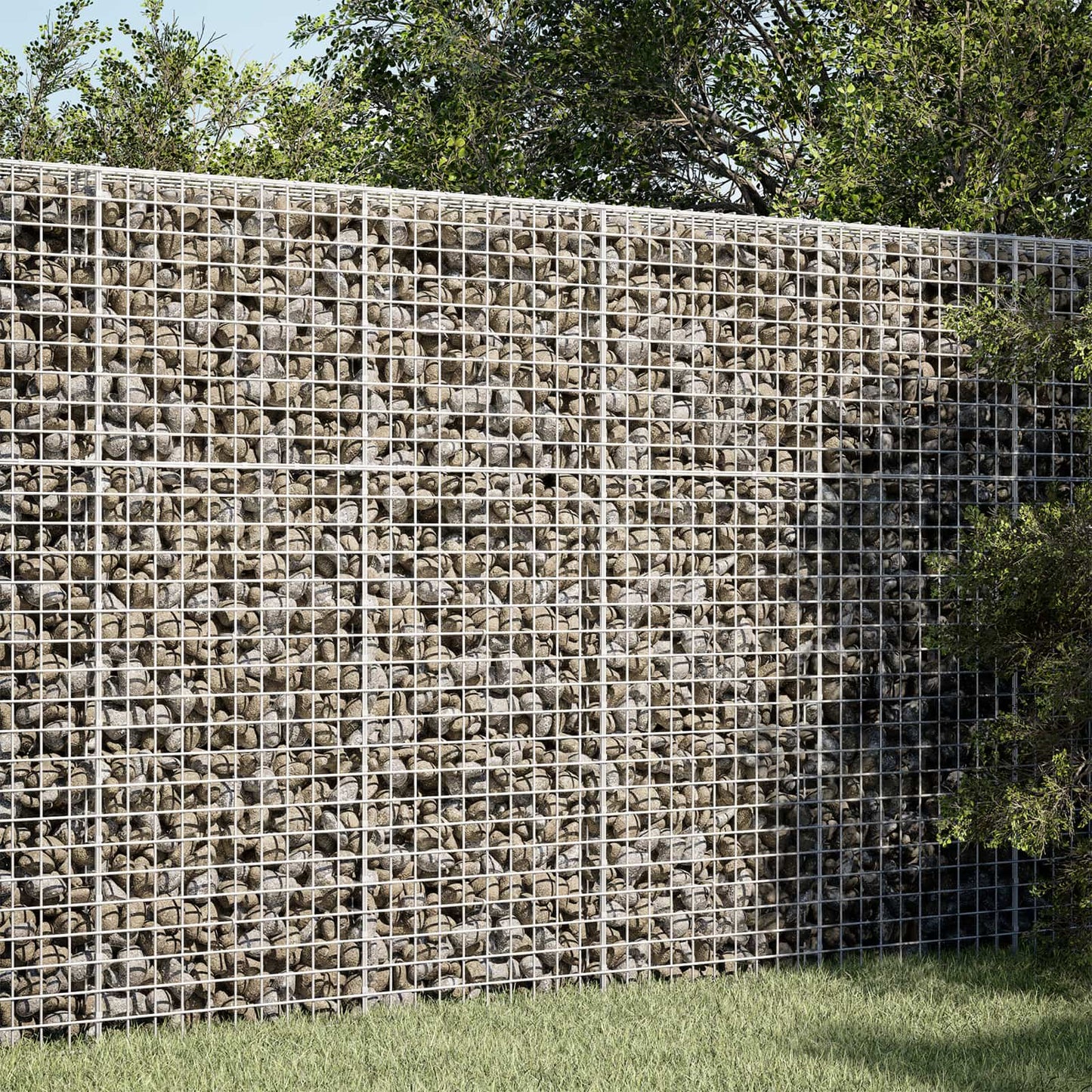 vidaXL Γκαμπιόν με σύρμα 5 mm και πλέγμα 5x5 cm 50x50x150 εκ