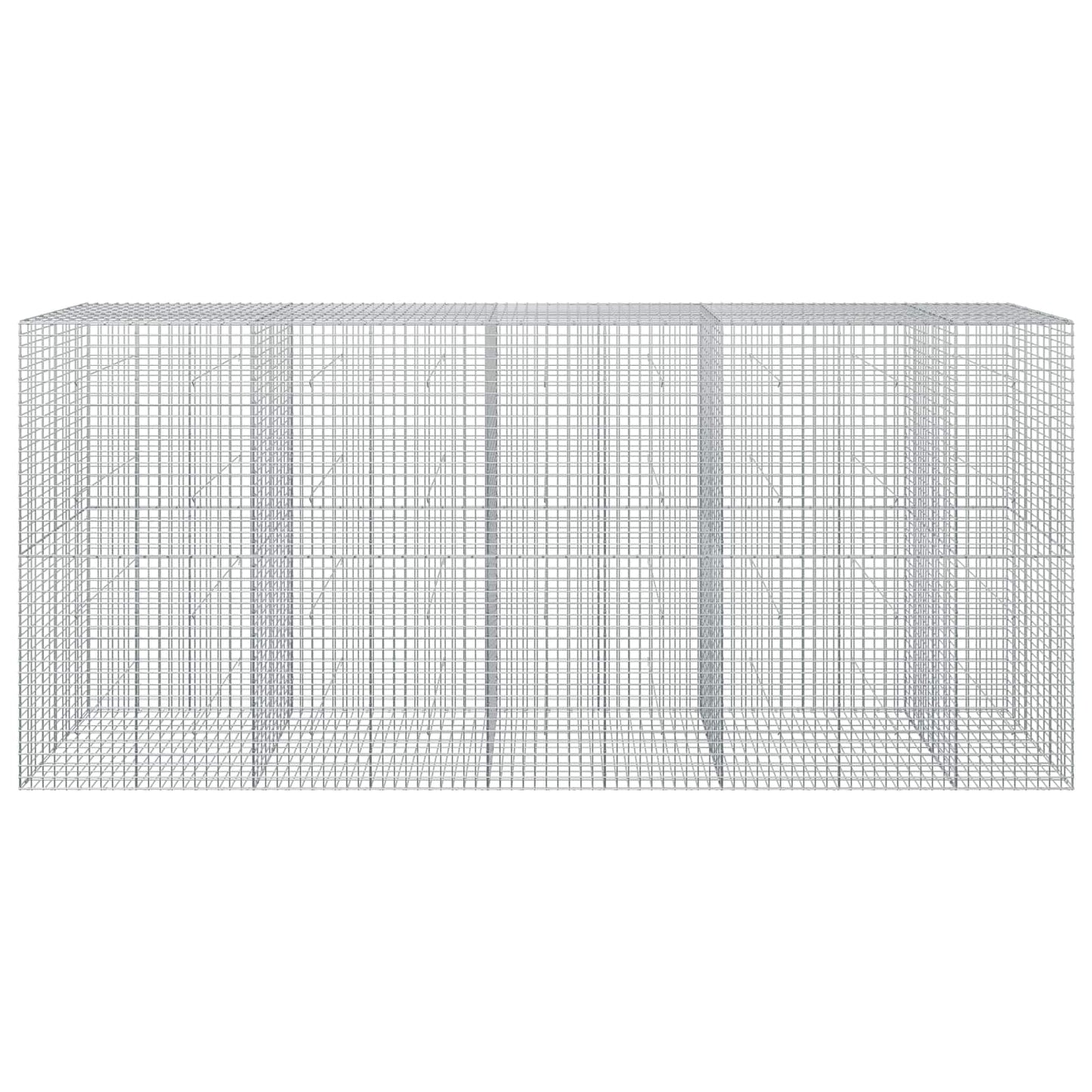 vidaXL Γκαμπιόν με σύρμα 5 mm και πλέγμα 5x5 cm 450x50x200 εκ