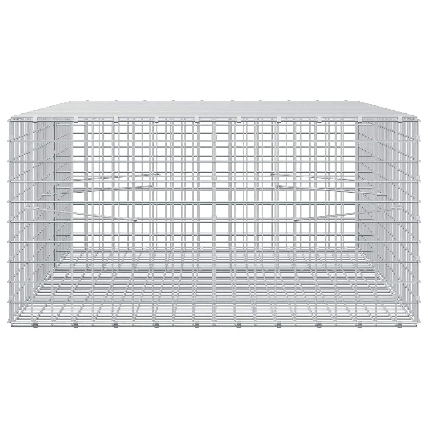 vidaXL Γκαμπιόν με σύρμα 5 mm και πλέγμα 5x5 cm 150x100x50 εκ
