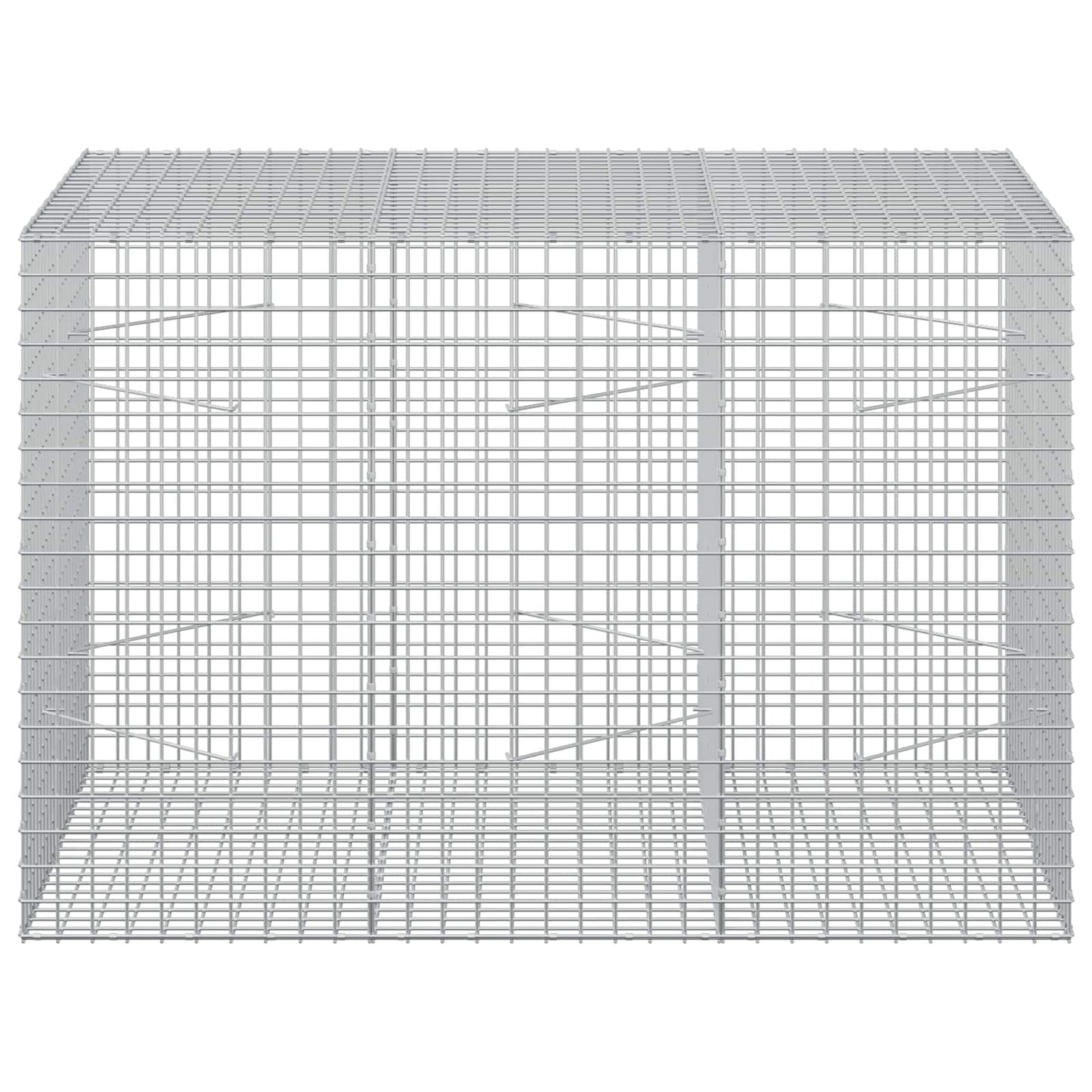 vidaXL Γκαμπιόν με σύρμα 5 mm και πλέγμα 5x5 cm 150x100x100 εκ.