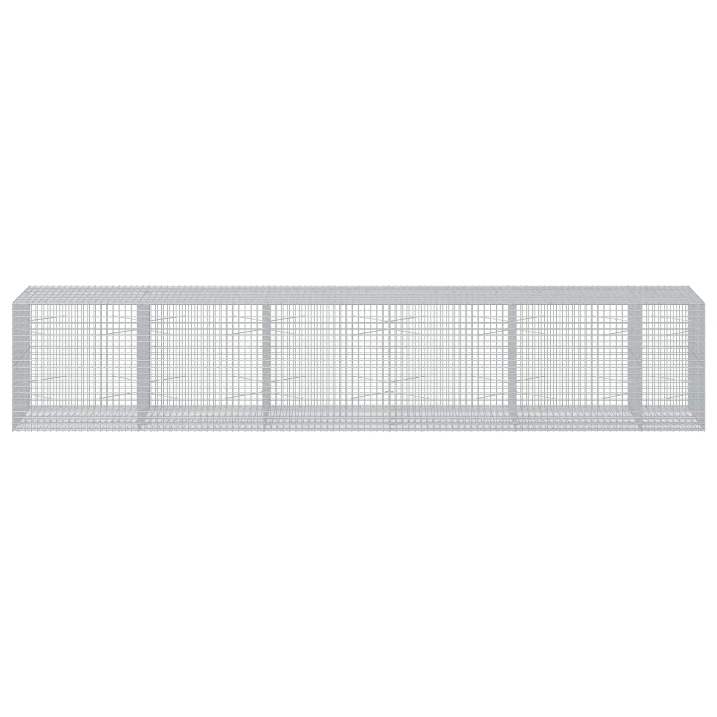 vidaXL Γκαμπιόν με σύρμα 5 mm και πλέγμα 5x5 cm 550x100x100 εκ