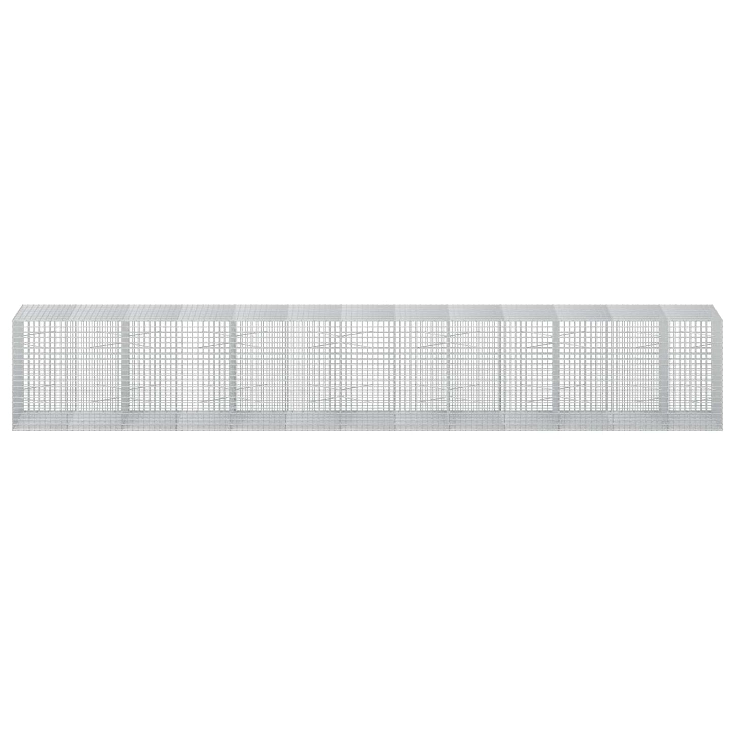 vidaXL Γκαμπιόν με σύρμα 5 mm και πλέγμα 5x5 cm 650x100x100 εκ