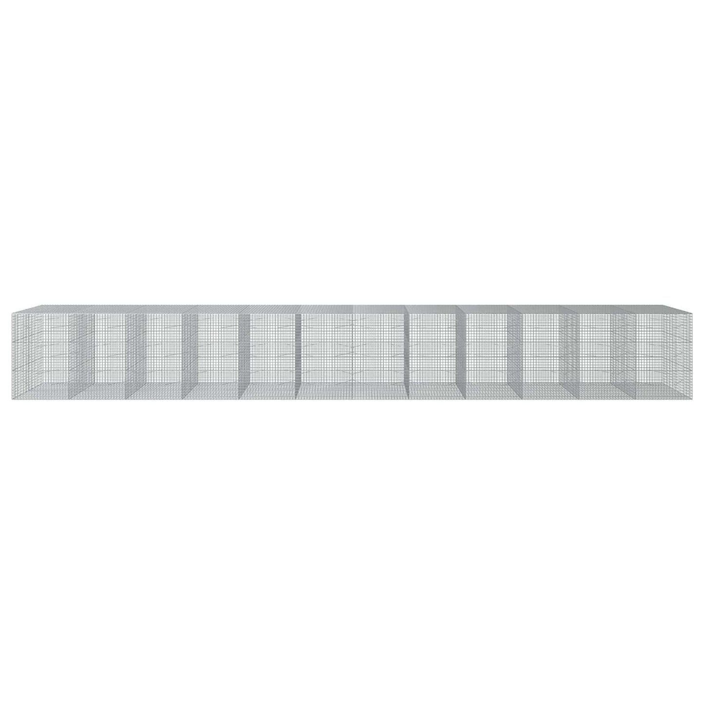 vidaXL Γκαμπιόν με σύρμα 5 mm και πλέγμα 5x5 cm 1200x100x150 εκ.