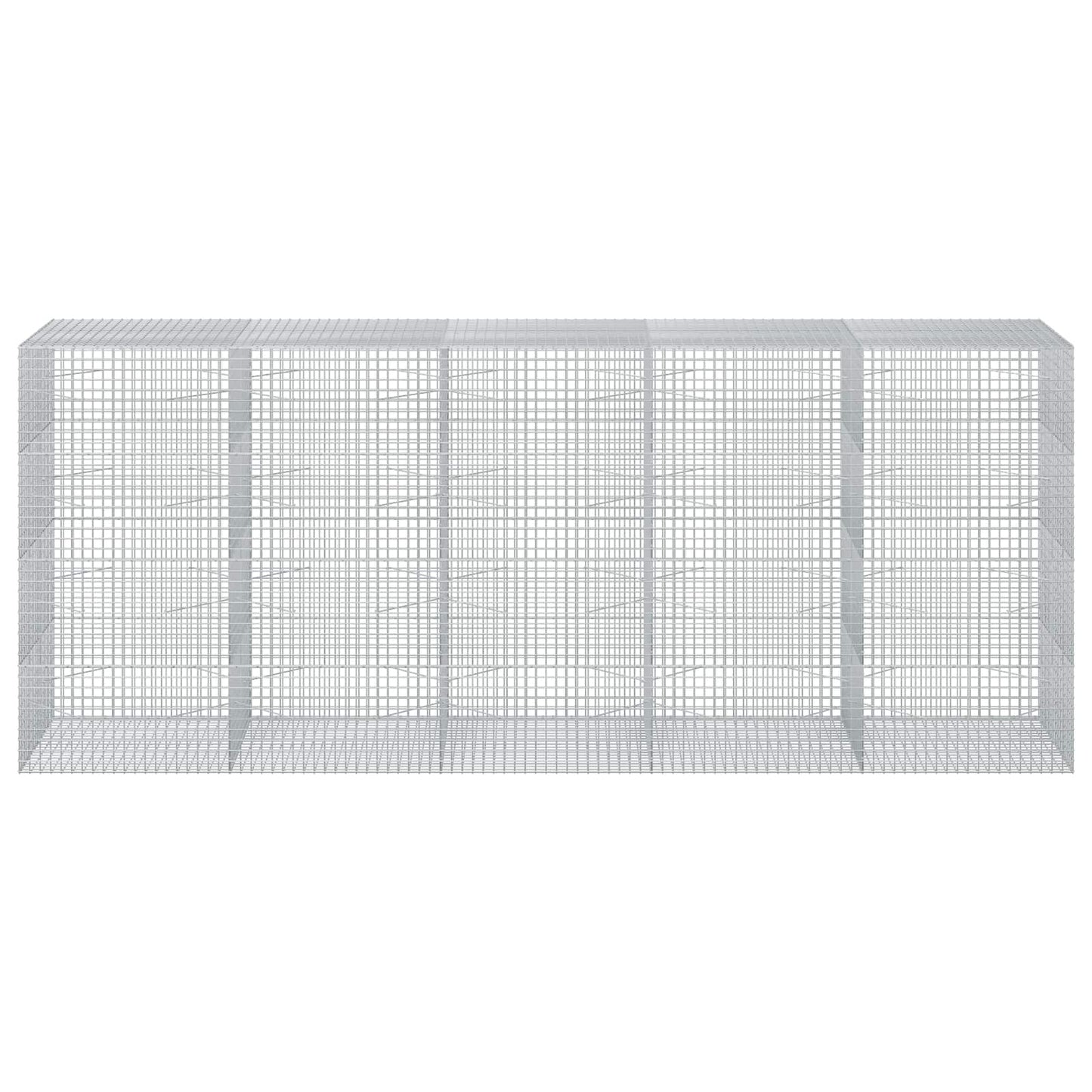 vidaXL Γκαμπιόν με σύρμα 5 mm και πλέγμα 5x5 cm 500x100x200 εκ