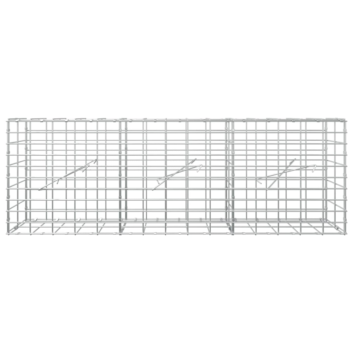 vidaXL Γκαμπιόν με σύρμα 5 mm και πλέγμα 5x10 cm 150x10x50 εκ