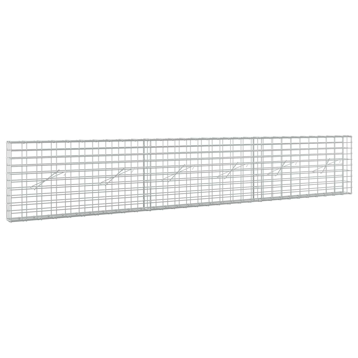 vidaXL Γκαμπιόν με σύρμα 5 mm και πλέγμα 5x10 cm 300x10x50 εκ