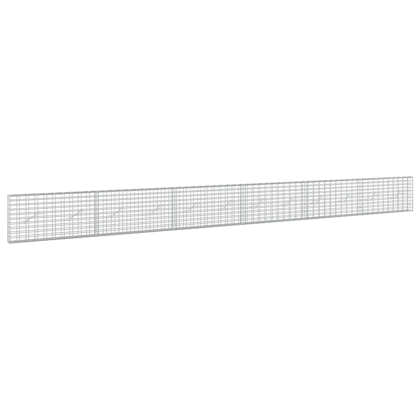 vidaXL Γκαμπιόν με σύρμα 5 mm και πλέγμα 5x10 cm 600x10x50 εκ
