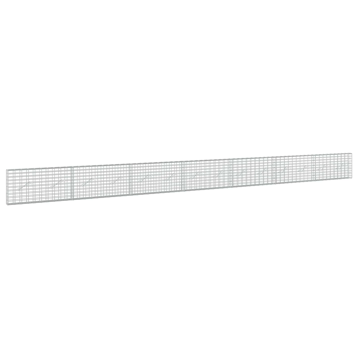vidaXL Γκαμπιόν με σύρμα 5 mm και πλέγμα 5x10 cm 700x10x50 εκ.